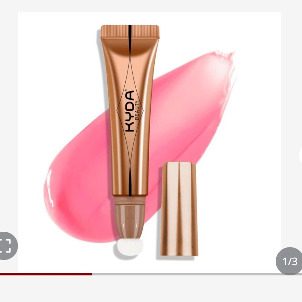 KYDA Bright Pink Blush Wand, Matte Blush With Cushion Applicator, Natural Velvet